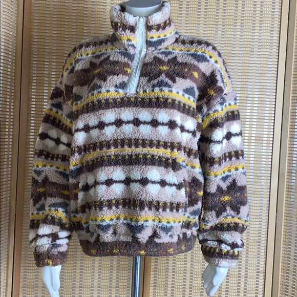 aerie Jackets & Blazers - Offline By Aerie Quarter Zip Fleece Pullover Antique Rose Size Small